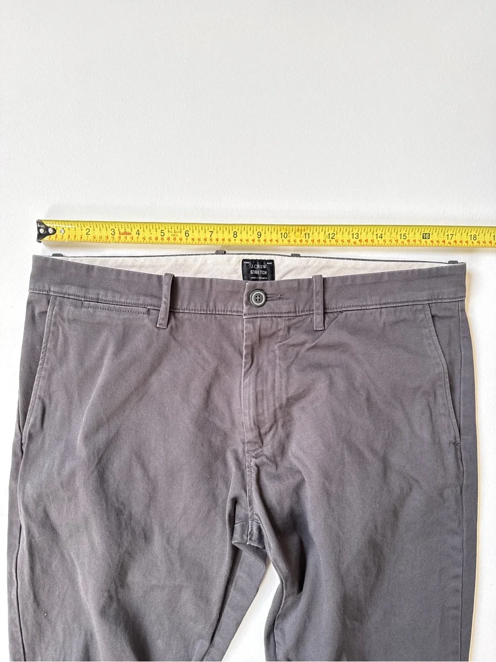 J. Crew Men's Dark Charcoal Slim Chinos